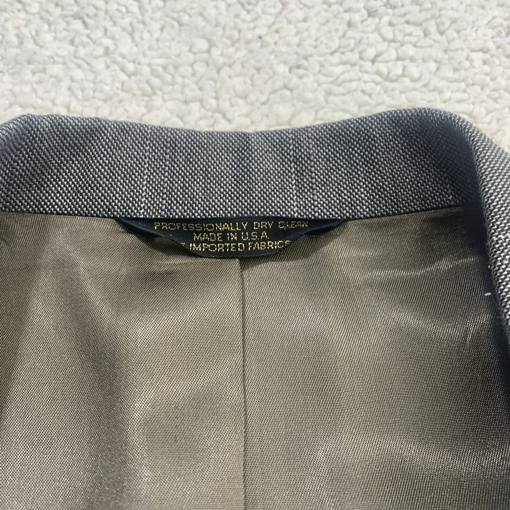 Warren Sewell Blazer Mens 44L ‎ Gray Plaid Vintage Sears-Roebuck Sport USA Made
